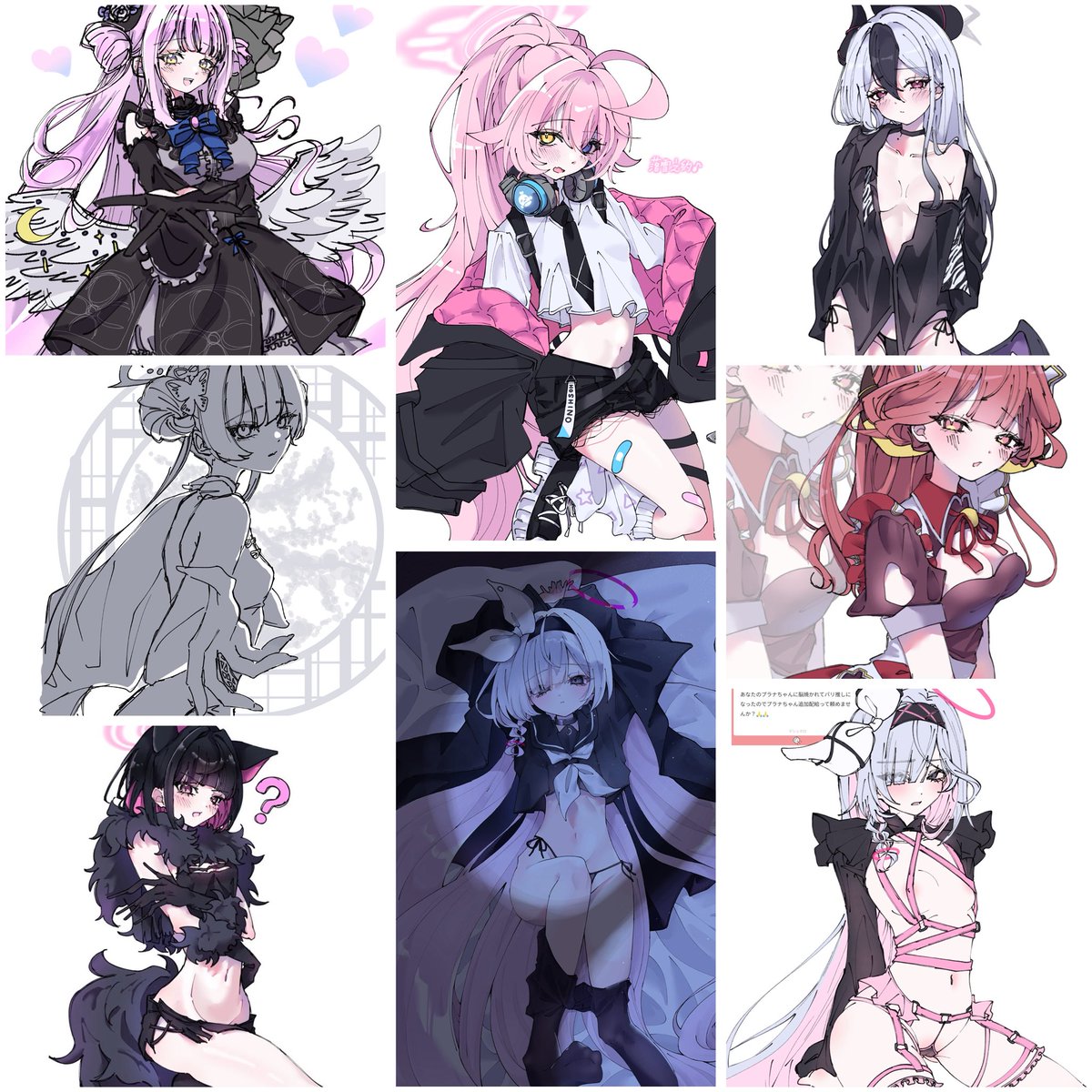 今月描いた絵を晒そう ほとんど未完成だけだ、今月はめっさ描いた