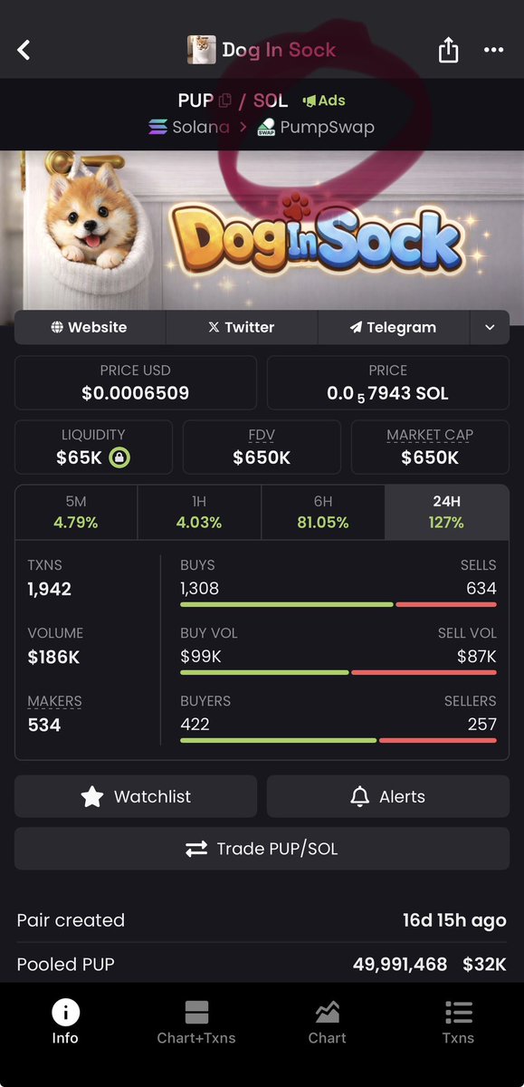 doginsockk's tweet photo. We’re running ads 🚀🚀🚀🚀🚀🚀🚀🚀
Did you get in when it was at 100k?

When are you planning to buy? Don’t wait until a 1M market cap — buy now and enjoy the gains! https://t.co/RXbKMQNBS3