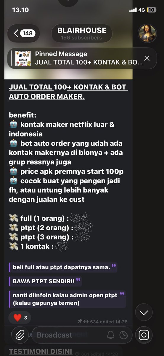 Blair. selling 100+ kontak & bot maker tweet media