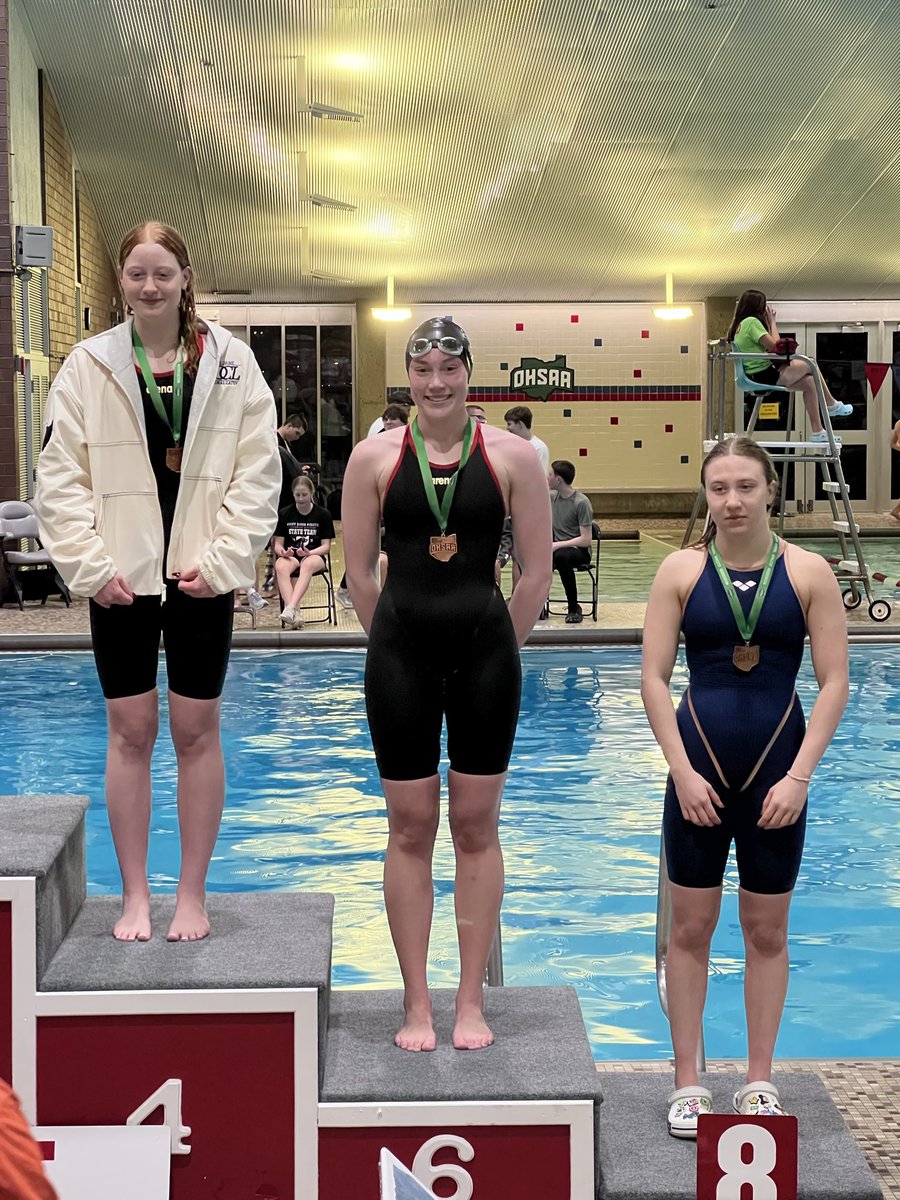 Congrats to Senior Ella West on placing 6th in the 100 yard Breaststroke at the DII State Championships! 🏴‍☠️