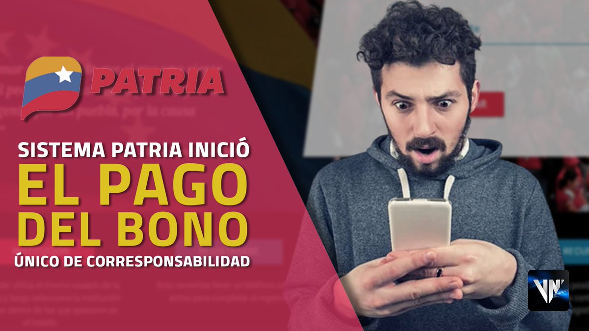 MGoaigoaza's tweet photo. Desde este viernes 27 de febrero, el Sistema Patria dio inicio al pago del Bono Único de Corresponsabilidad correspondiente a este mes. [...] el monto para este mes de febrero del Bono Único de Corresponsabilidad es de 29.360,00 bolívares.
#27Feb #Venezuela https://t.co/3vgjtJNPju