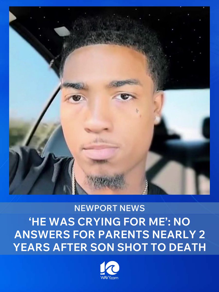 WAVY_News's tweet photo. Nearly two years after 20-year-old Kamron Thompson was shot and killed outside his home, Newport News Police have yet to make an arrest, and his family is looking for answers.
https://t.co/uO6REThmGt https://t.co/GMBir5Y7ny