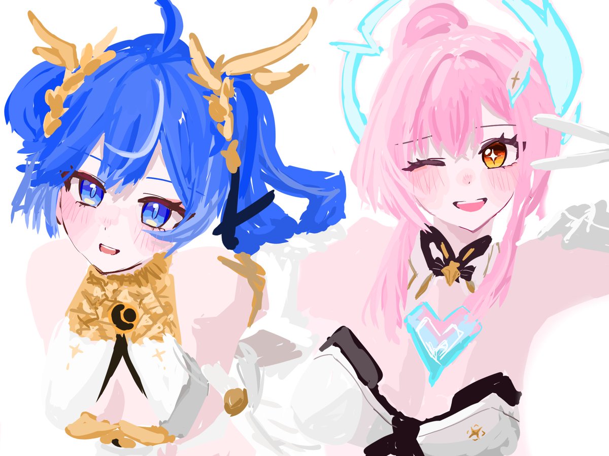 ふたりはプリキュア！わんどろ🩵🩷
#鳴潮  ＃ユーノ #エイメス