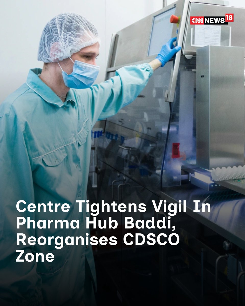 CNNnews18's tweet image. The move comes as the government steps up inspections and enforcement measures, including Risk-Based Inspections across manufacturing clusters, after a spate of quality failures

@ChandnaHimani | #health #Medicines 

news18.com/india/centre-t…