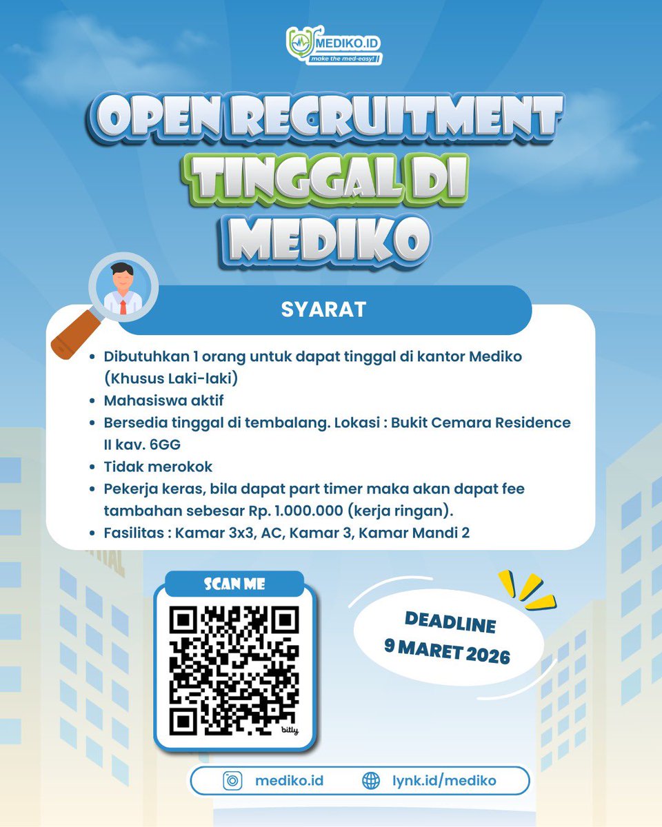 addurname8's tweet photo. @UNDIP_FESS #infoloker #infokosundip #lokermahasiswaundip https://t.co/LiofPK3R7U