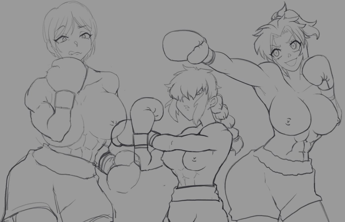 As long as I could remember when I joined this community, Taiji-sensei have been one of my aspiration in the boxing art community. Looking back during my yearly anniversary, I wanted to draw <a href="/dobusaraiba/">栄たい　じ（場外）</a>'s characters to see how much I improved. I hope Sensei doesn't mind! (1/2)