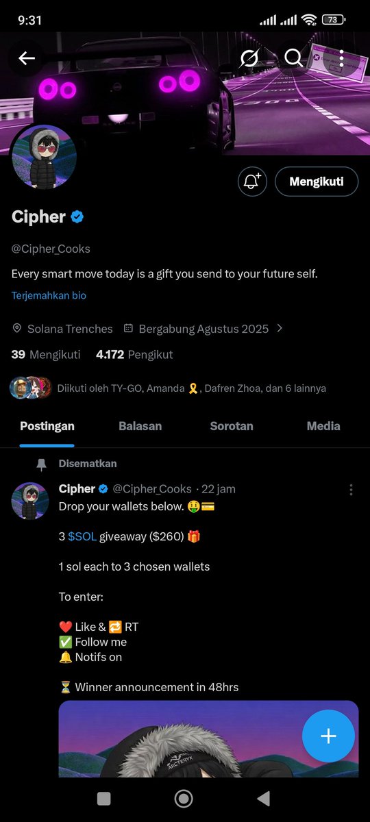 easynovywin's tweet photo. @CGAPromotes @Cipher_Cooks Done https://t.co/8WyuvlZUGZ