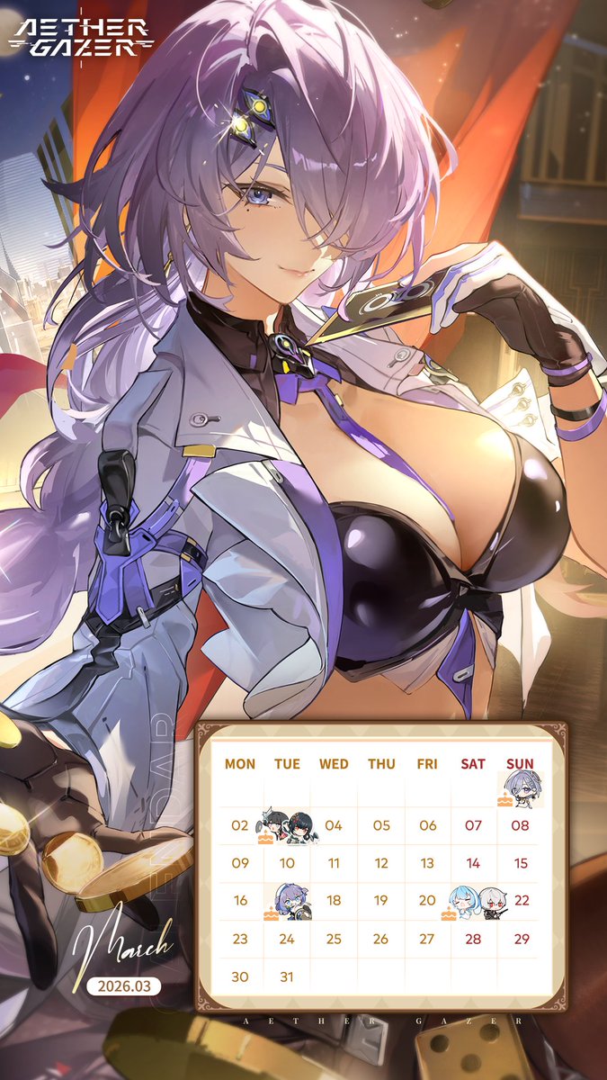 "You have that much faith in me? Alright then. Just sit back and enjoy the show."

📅Hope you enjoy the March calendar we prepared for you!
For more wallpapers, please visit
aethergazer.com/main/wallpapers

#AetherGazer