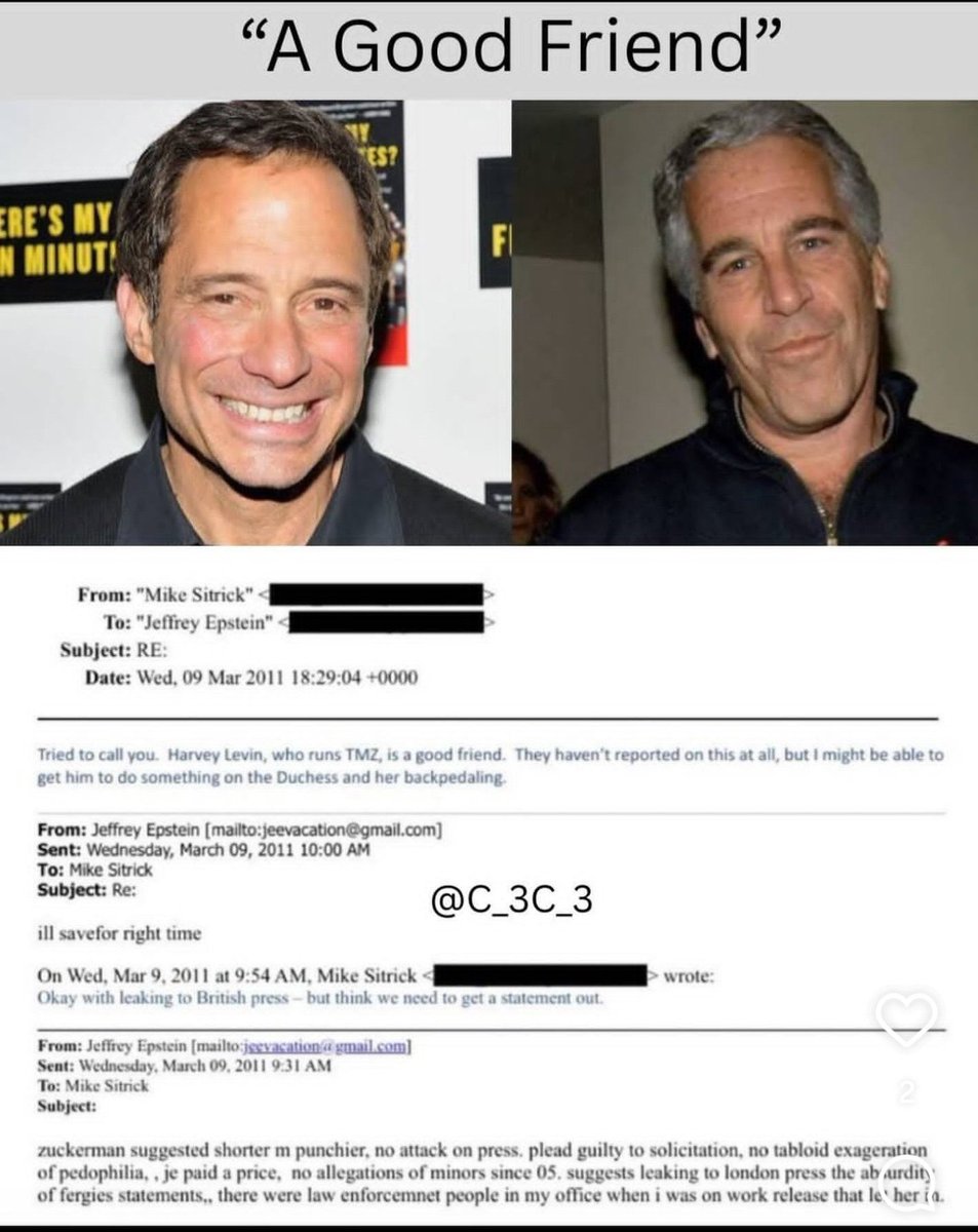 TMZ está impulsando la historia de la Familia Cascio, quienes han intentado extorsionar al Estate de Michael Jackson los últimos años y en un momento donde el fundador de este medio, Harvey Levin, está altamente vinculado a Jeffrey Epstein. 

Un hilo 🧵