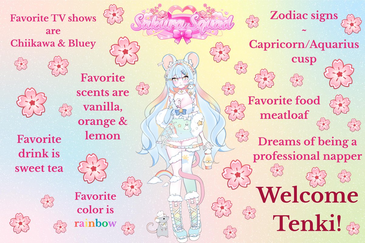 And our 10th V4 member is <a href="/TenkiRat/">Tenki Rat🌈🌦️🐁🩵 💮Sakura Squad💮</a> ! 🌈