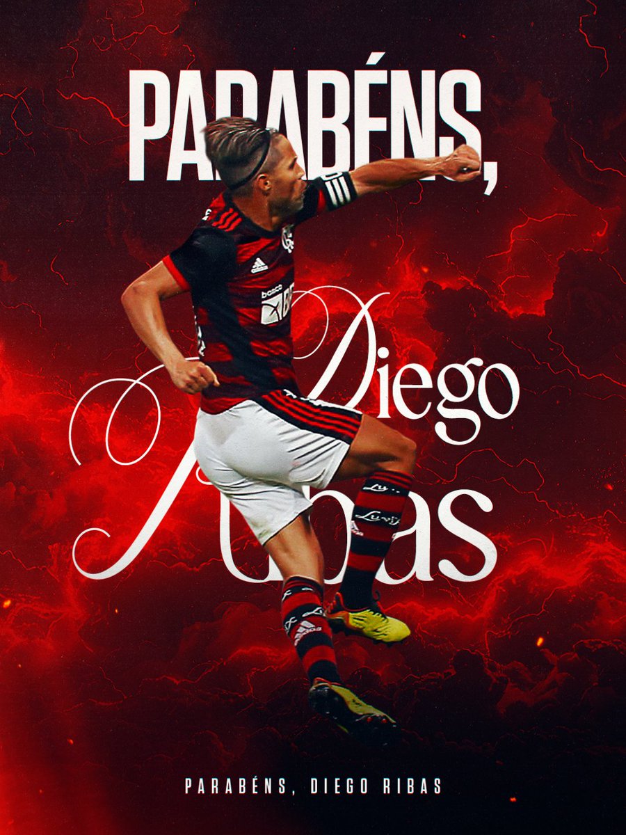 É dia de celebrar a vida do nosso eterno capitão Diego Ribas! Exemplo dentro e fora de campo, ele ajudou o Mengão a conquistar 4 Cariocas, 2 Brasileiros, 2 Libertadores, a Supercopa, a Recopa e a Copa do Brasil. Obrigado por tudo e feliz #aniversário, ídolo!