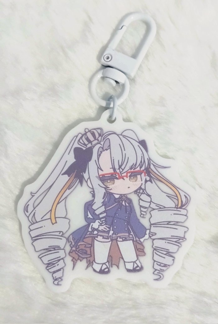 プリンセスのアクキー届いた✨アクリルもナスカンも白くした!!!
1つだと寂しいのでアクリルシールと一緒にとったお写真も🤍 