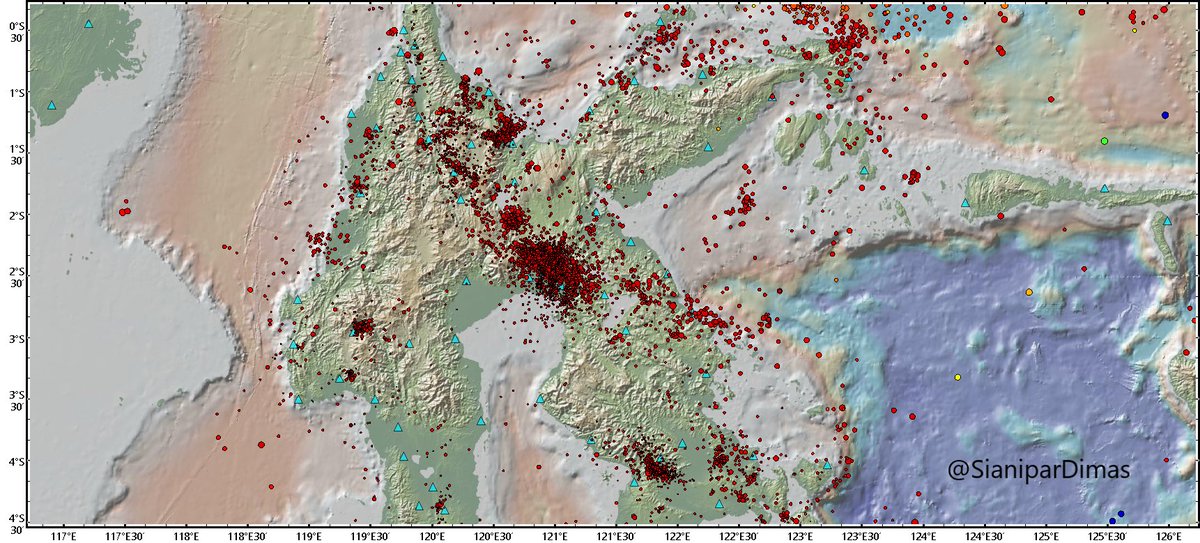 These figures show just one year of seismicity data (early 2025 to early 2026). Imagine how complex the active tectonics are. #earthquake #seismicity #Indonesia #Java #Sulawesi #Bali #Lombok #Sumbawa