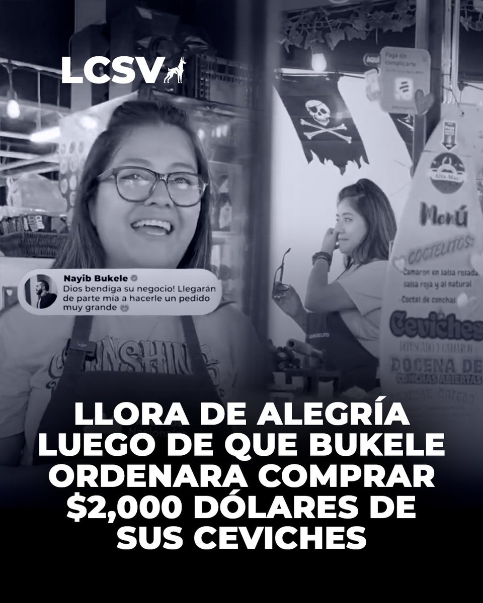 #LoÚltimo | LLORA DE ALEGRÍA LUEGO LUEGO DE QUE BUKELE ORDENARA $2,000 DÓLARES DE SUS CEVICHES🍤💰

Por orden del presidente Nayib Bukele, Al restaurante AltaMar se le realizó una compra de $2,000 en ceviche, en el Mercado San Miguelito. La actividad tuvo como objetivo destacar