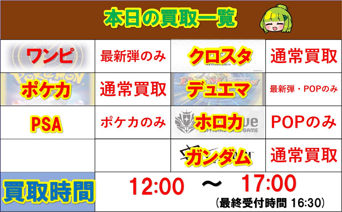 本日のトレカ買取 ワンピ 最新弾のみ ポケカ 通常買取 デュエマ 最新弾
