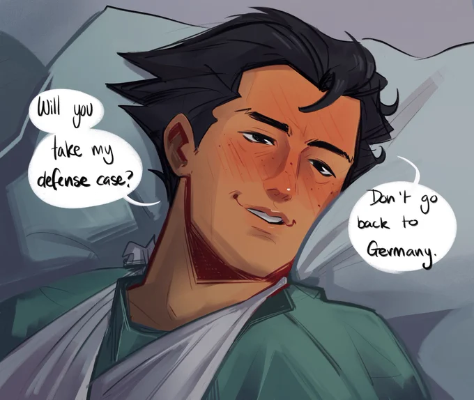 (Said with the same cadence as "Will you come to my cottage this summer") 