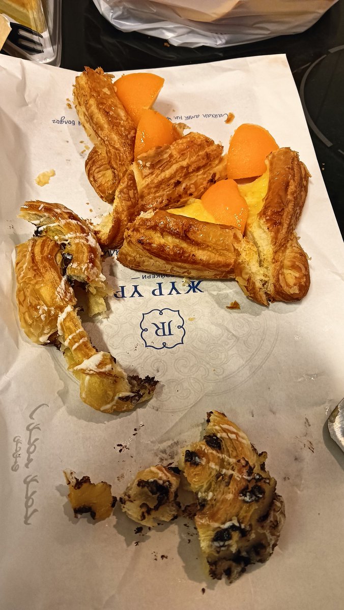 Outstanding pastries for our first breakfast in Mongolia. There are some amazing bakeries here.