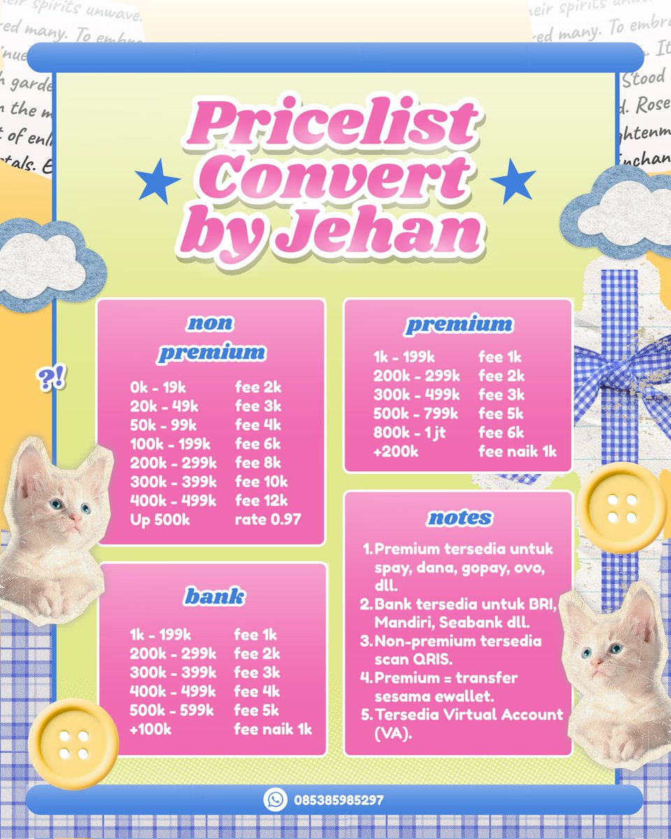 moiusts's tweet photo. 𓂃 ☆ ⁺ 👧🏻🍎 halo teman teman..! ⭐️  𓈒 + ˚ Jehan OPEN jasa convert CV e-wallet &amp; co shopee VIP nih! 🧃 𓂅 ˖ ₊˚ 100% trusted 🚗  ୧⊹ tanya tanya dulu yuk ke WA / DM 🍀 . . WA for fast response &amp; mention after dm🪁🛒 ₊˚ #zonauang #zonaba 

📬 —— WA : https://t.co/IdaYY5X9Nz https://t.co/3PbHDqAxeE