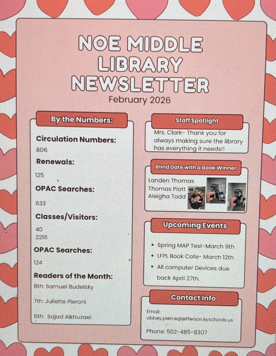 Noe Middle School Library tweet media