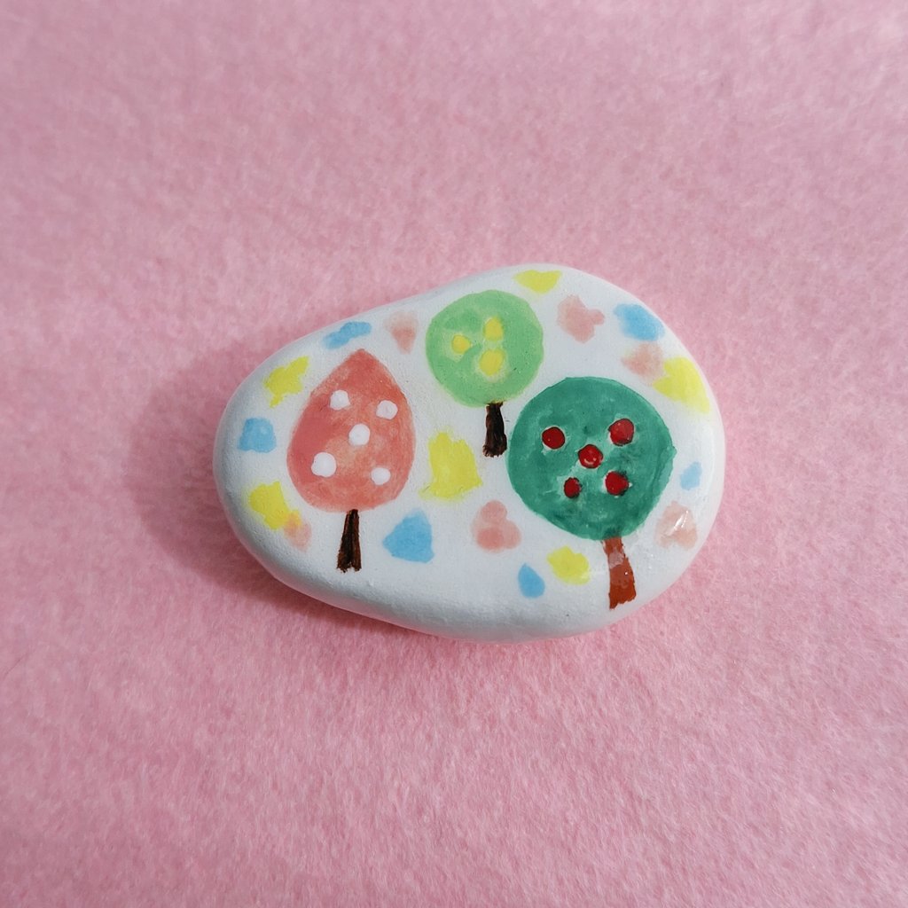 癒しの森🌳マグネット。石粉粘土で作りました。 #メルカリ #マグネット