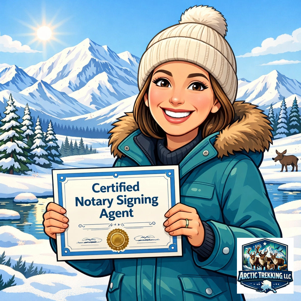 Arctic_Trekking's tweet image. Just finished my NNA Signing Agent course! Ready for loan signings in Delta &amp;amp; Fort Greely. 📝🏔️

signingagent.com/profile/400155…

Disclaimer: We can't provide legal advice per AK law.

#NotarySigningAgent #AlaskaNotary #DeltaJunction
