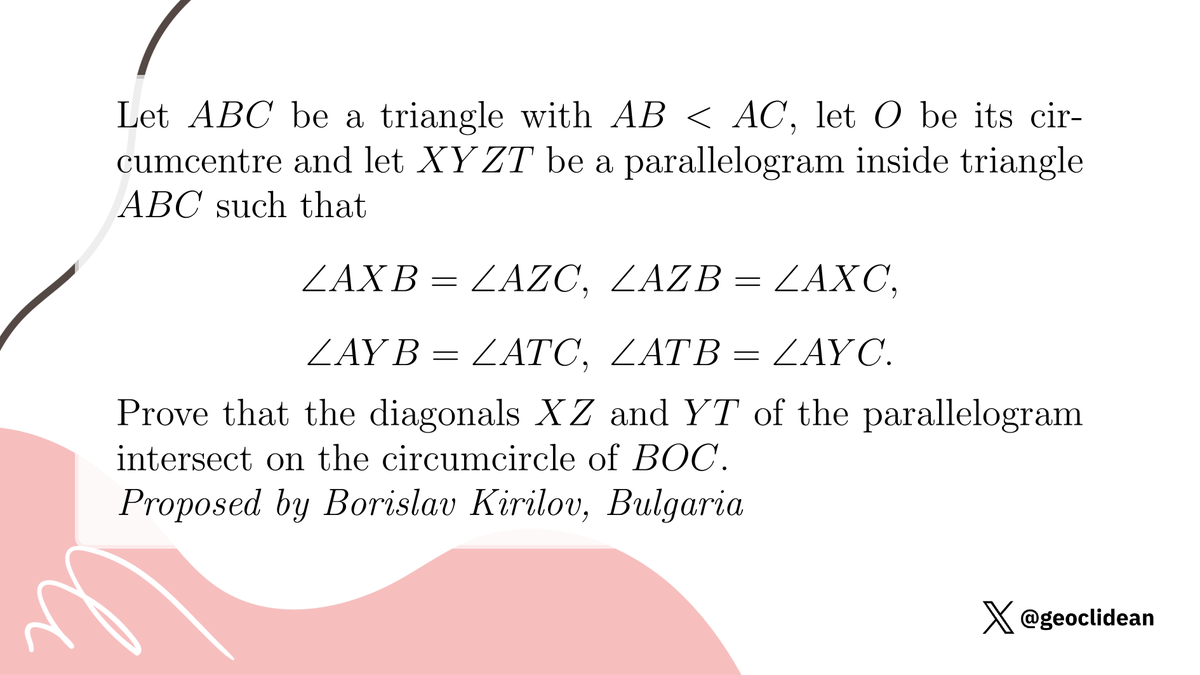 geoclidean's tweet photo. I am a parallelogram
#Geometry #RMM #Parallelogram #RMM2026 https://t.co/n61bq5ER1a