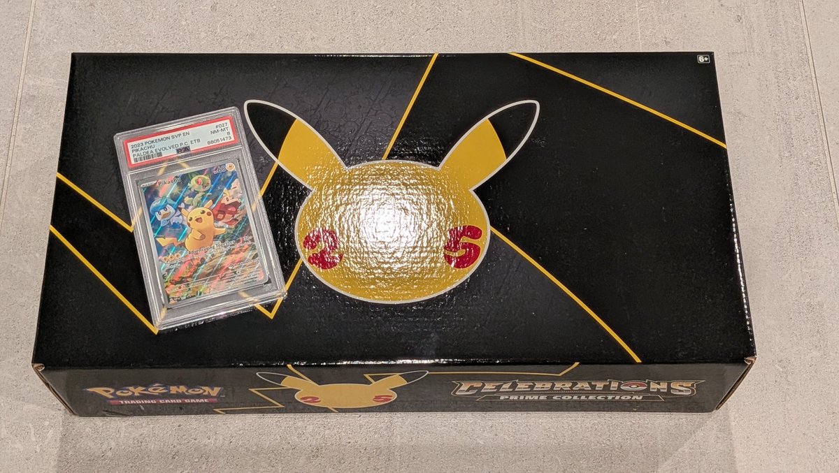 To celebrate the 30th anniversary 
We'll GAW an Amazon's exclusive 25th anniversary box and a PSA 8 PC ETB Pikachu promo!!
To enter our GAW:
1️⃣ Follow us 
2️⃣ Like &amp; RT
3️⃣ Tag 2 friends &amp; comment which new starter would you pick 🌲🔥🌊