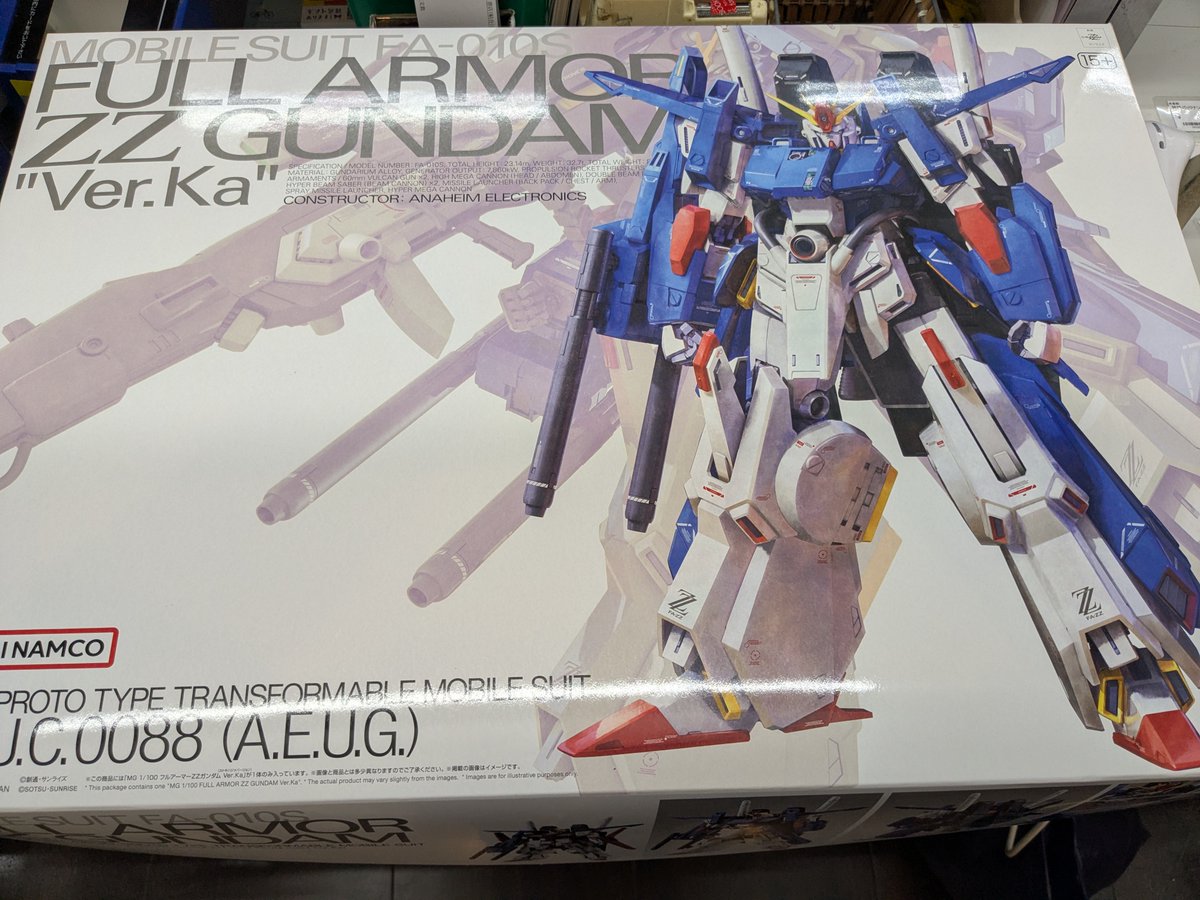 ガンプラ 入荷！ フルアーマーZZガンダム Ver.Ka (MG) 、PMX-003 ジ・O
