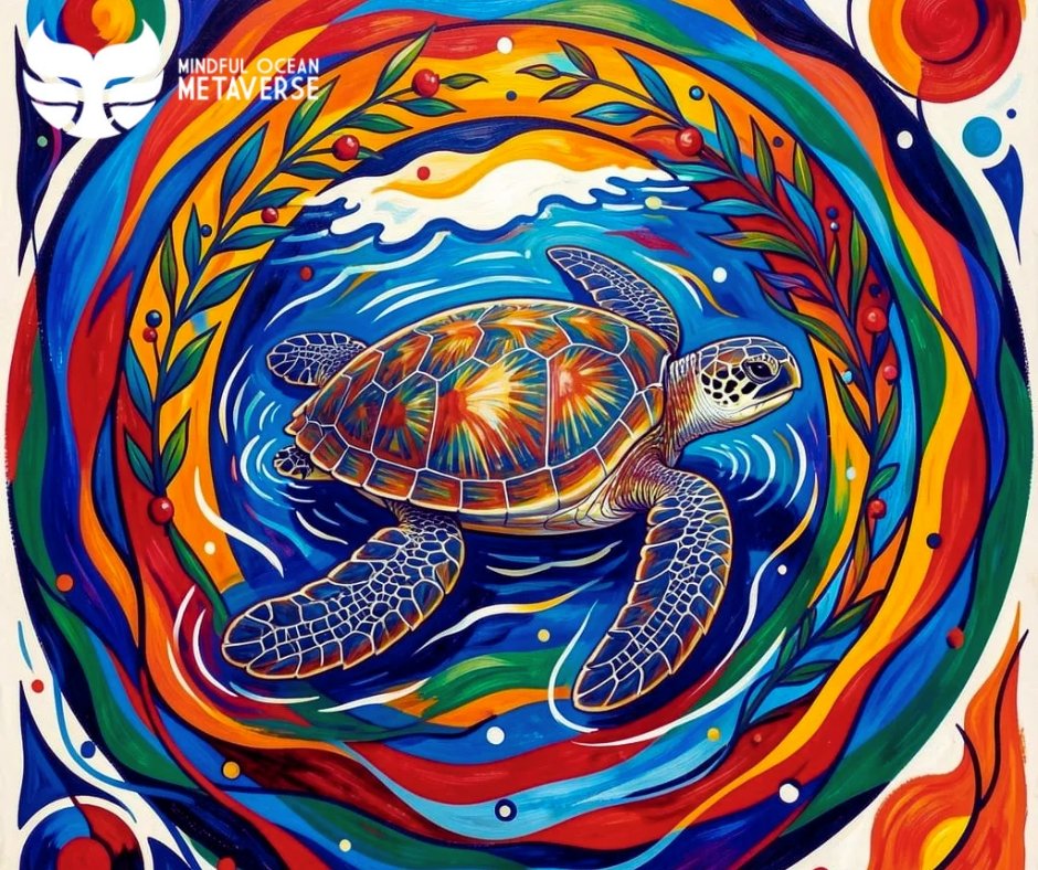 🐢🌊 Circular Foraging Paths! When feeding, sea turtles may swim in slow, looping patterns around seagrass beds or reefs. This allows them to cover more area efficiently. #MindfulOceanMetaverse #MakeArtSaveOcean #OceanTrivia