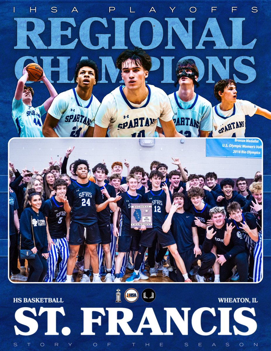 SFSpartanHoops's tweet image. SPARTANS ARE REGIONAL CHAMPIONS 🏆

St. Francis takes down Joliet Catholic Academy 58-54 to win the Regional Final!

Hozian: 14pts
Whorlow: 14pts
Clark: 11pts

📰: @michaelsobrien @joehoopsreport @dhpreps @KaneCountyPreps @HardwoodPrepsIL @ILHoopProspects @scottybscout @HSBBALLjg