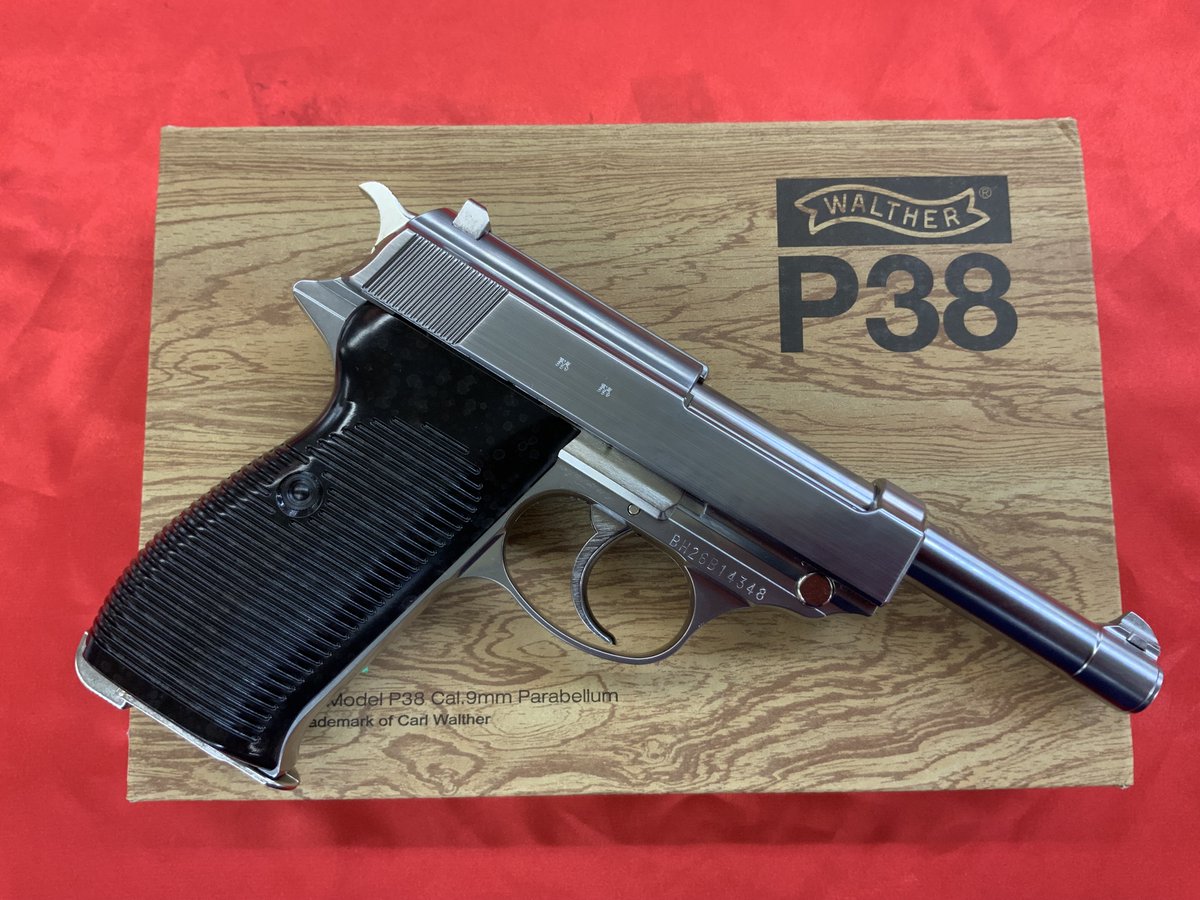 ミリタリー】 #マルゼン ガスブローバック 『ワルサーP38 シルバー