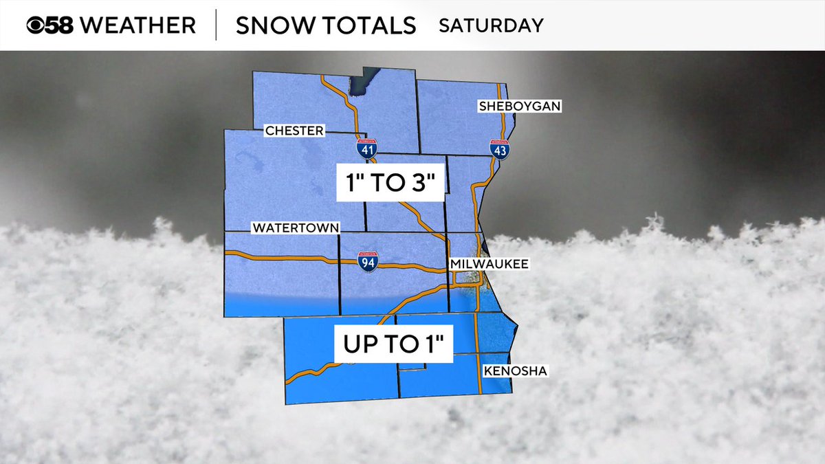 Best chance for 2" to 3" will be across our northern counties.