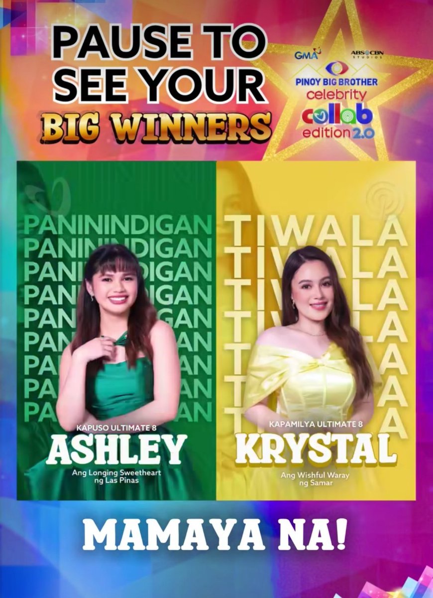 muningligaya's tweet photo. MY BIG WINNERS. 

BBS ASHLEY
BBS KRYSTAL https://t.co/vftFuTKpR3
