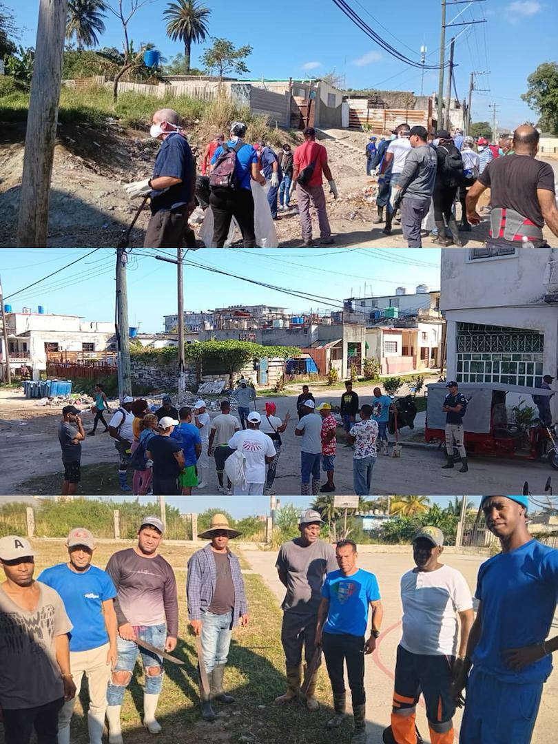 Junto a los directivos y jueces del Tribunal en #LaHabanaDeTodos, 391 personas que extinguen sanciones en libertad, participaron en tareas de higienización en 24 Consejos Populares de los 15 municipios de la capital. 
#LaHabanaViveEnMí