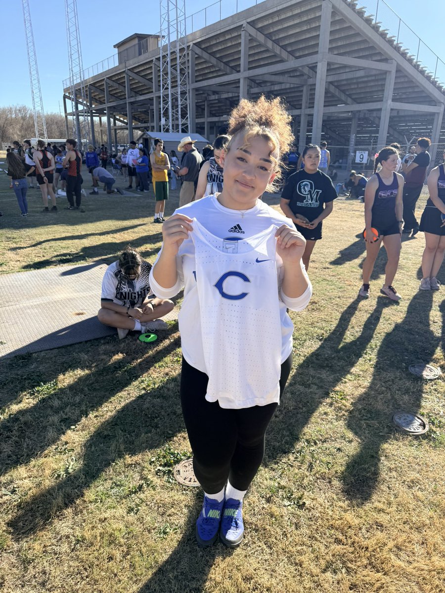 This girl, state placer wrestler, powerlifter, and now 2 event state qualified thrower!  So proud of this one! #burnbrightburnblue