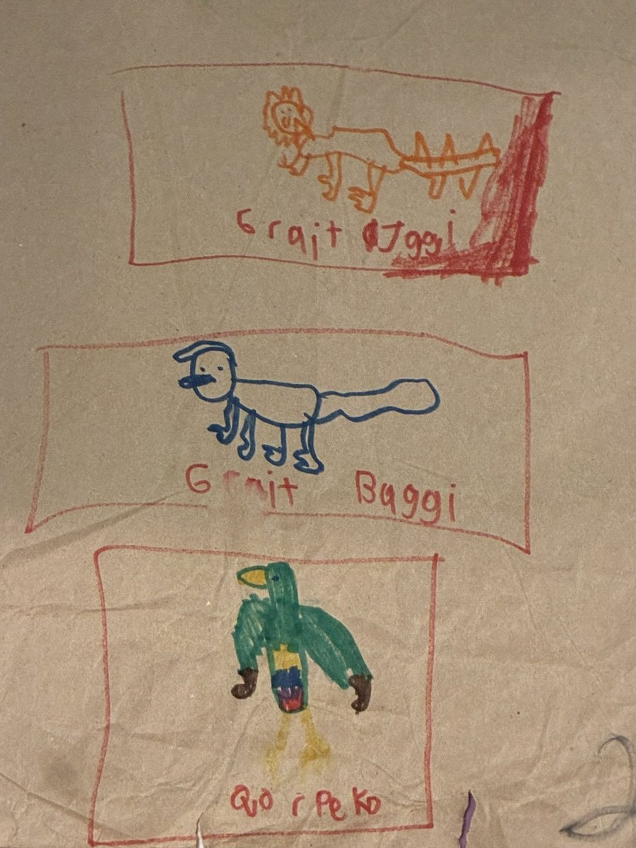 Also my dad found my missing drawing I was looking for since i only took a photo of the great jaggi 😭