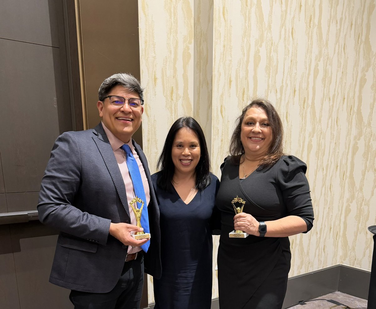 HREMustangs's tweet photo. Tonight, HRE celebrates Dr. Castillo, ESL TOY, and Ms. Mercado, Bilingual TOY, at the SHABE Awards Banquet. Joined by AP Ms. Abarado. Proud of their excellence and dedication to our students. HRE is well represented!
#HREProud #TeacherExcellence #LevelUp #SHABE https://t.co/lalANWbVNv