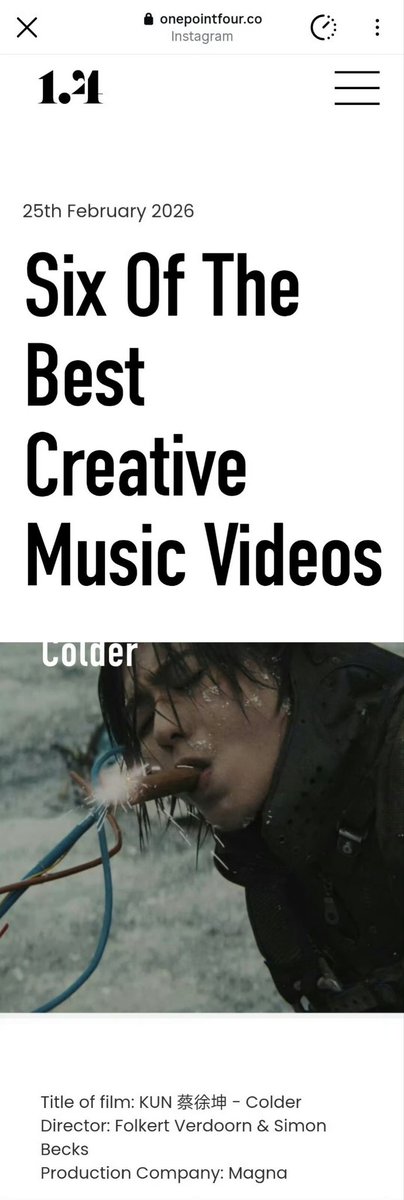 KUNBlue82's tweet photo. Congratulations to Kun 's music video "Colder" for being selected as one of the "top 6 music Videos of this issue" in February by international creative video media 1.4.

#KUN #Caixukun #AlbumKUN
@kun_officialx https://t.co/LuC3QU6u78