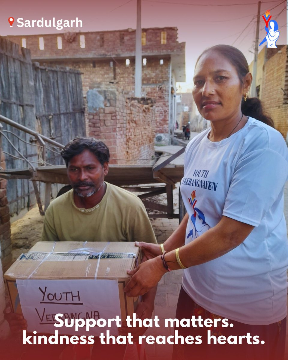 Yveerangnayen's tweet image. A simple act of giving can change someone’s day.
At Sardulgarh, Youth Veerangnayen reached out with support and compassion.
Together, we spread kindness that truly reaches hearts.
#YouthVeerangnayen #sharingiscaring #WeCareForYou #spreadhappiness #fooddistribution