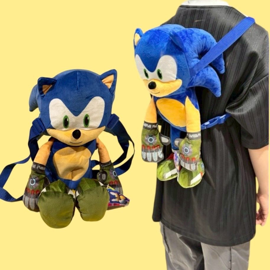 📣再入荷🎉 #SONIC ぬいぐるみリュック（ソニック） ＼ #ソニック と