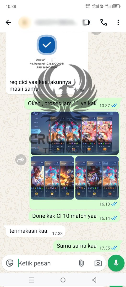 crusyncx's tweet photo. 342. Epic 1*1 → Legend 
343. Joki Classic 22 match 
344. Joki Classic 10 match
345.  Honor 14 bintang ws ws
Done wok joki rank, joki CL yang mau order sung wa aja #zonauang #jokiml #jokimlbb https://t.co/i3SEJnLDwj