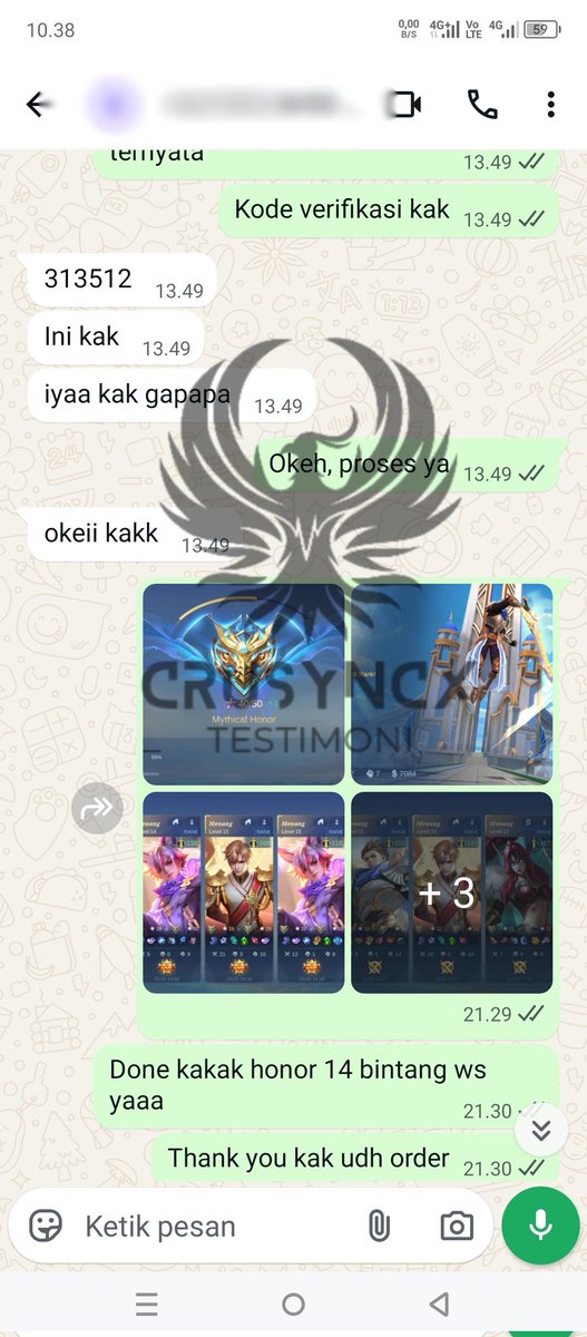 crusyncx's tweet photo. 342. Epic 1*1 → Legend 
343. Joki Classic 22 match 
344. Joki Classic 10 match
345.  Honor 14 bintang ws ws
Done wok joki rank, joki CL yang mau order sung wa aja #zonauang #jokiml #jokimlbb https://t.co/i3SEJnLDwj