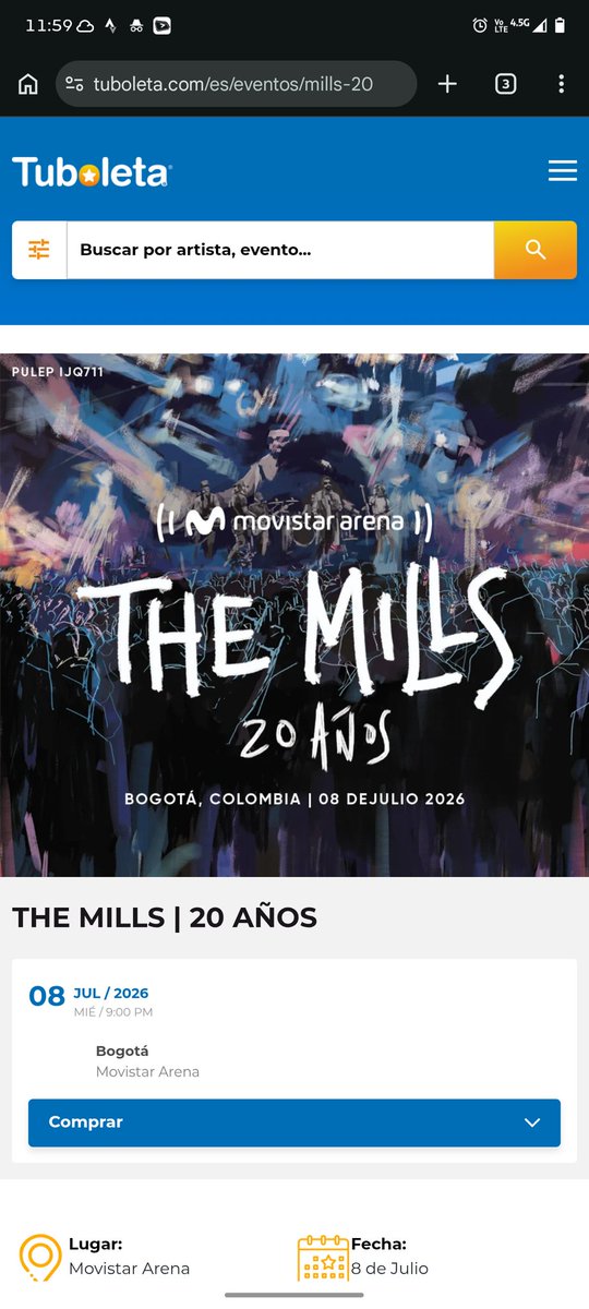 ParraBulla's tweet photo. ¿Ya compraron para ver @TheMillsBand ? Yo ya 🔥🫶🏾😌 https://t.co/b8CHo2ALFY