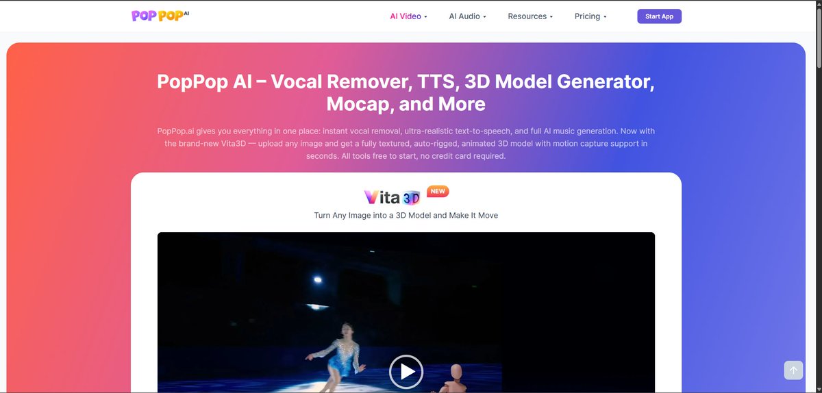 منصة PopPop AI:
🆓 مجانية (بدون بطاقة!)
🎨 تحول أي صورة إلى مجسم 3D متحرك.
🎧 تعزل الصوت عن الموسيقى بدقة احترافية.
🗣️ تحول النص لصوت بشري واقعي.

شاهد الشرح الكامل وطريقة الاستخدام هنا 👇
youtu.be/Ou4LLRLVq-E

#PopPopAI #ذكاء_اصطناعي #مجاني #3D #صوتيات