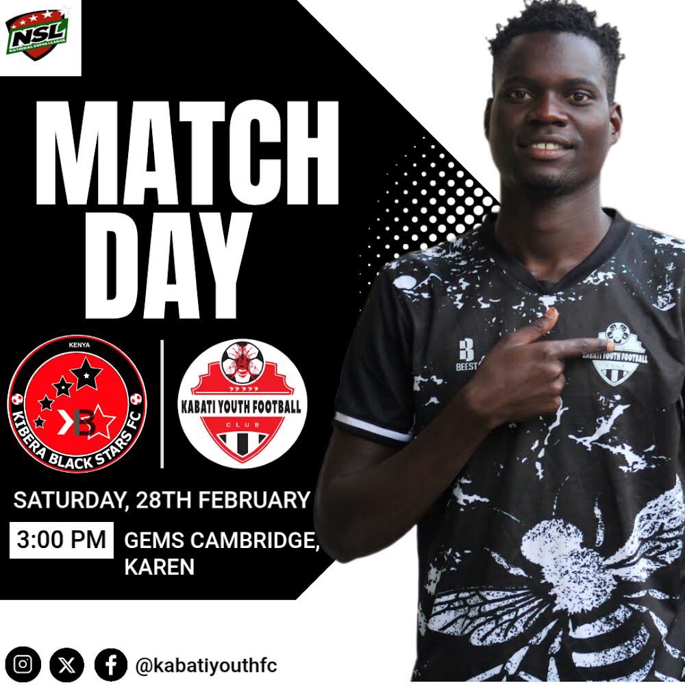 Match Day

🆚 Kibera Black stars Fc
🏟️ Gems Cambridge, Karen
⏱️ 3PM

#Thebees