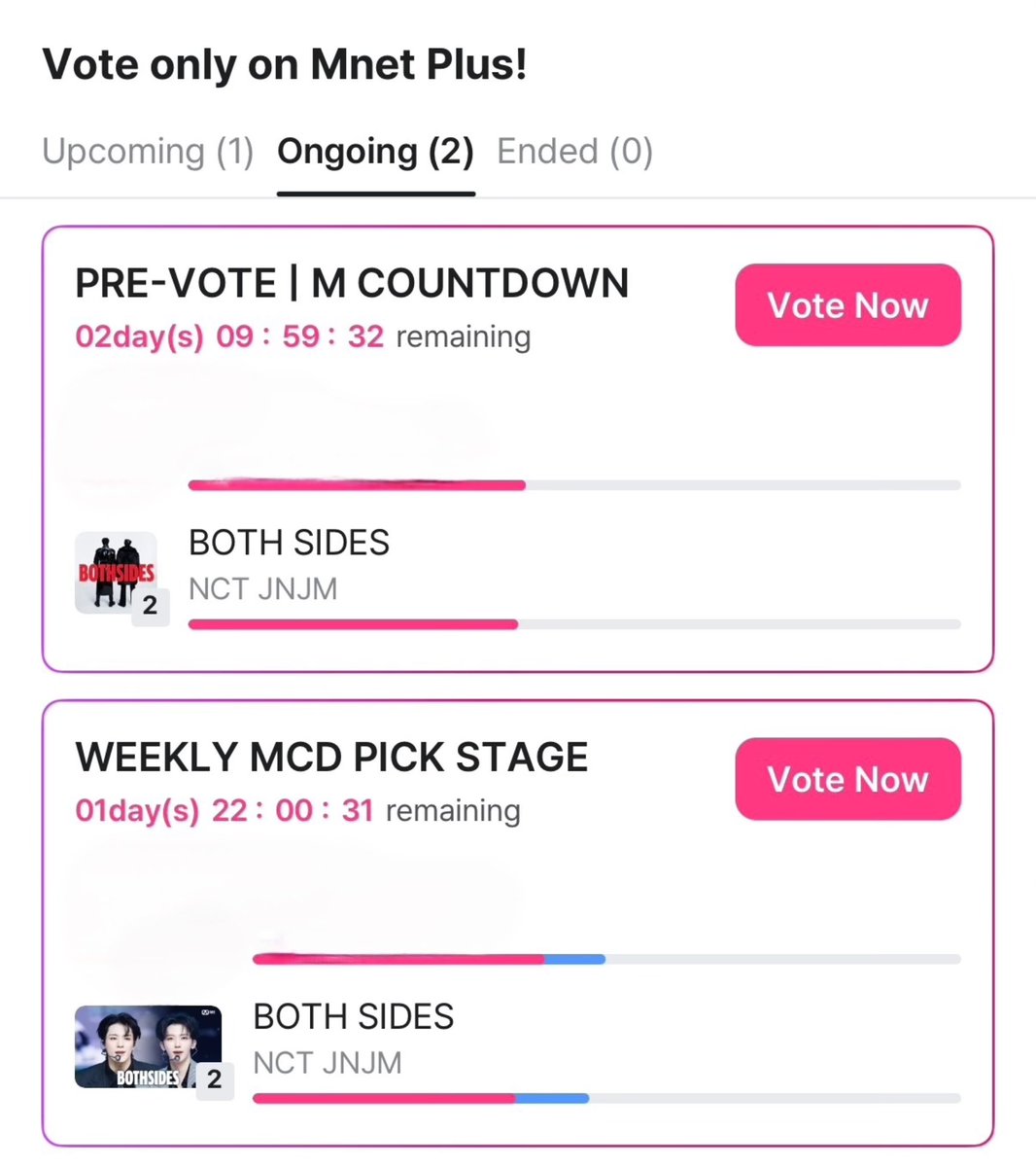 🚨 ทำไมถึงต้องรีบ(?) เพราะเขามาแล้วทุกคน แคปห่างกันชม.เดียว แต่ % เขาขึ้นมาไวมาก และ % เราลดลง มีสิทธิ์แซงได้เลย เพราะ mnet plus เราก็ตามหลังเขาอยู่ ㅠㅠㅠㅠ

♡️ idol champ
♡️ ปิดโหวต 02/03 (จันทร์นี้)

♡️ Mnet plus
♡️ ปิดโหวต 02/03 (จันทร์นี้)

#โหวตเพื่อเจโน่แจมิน