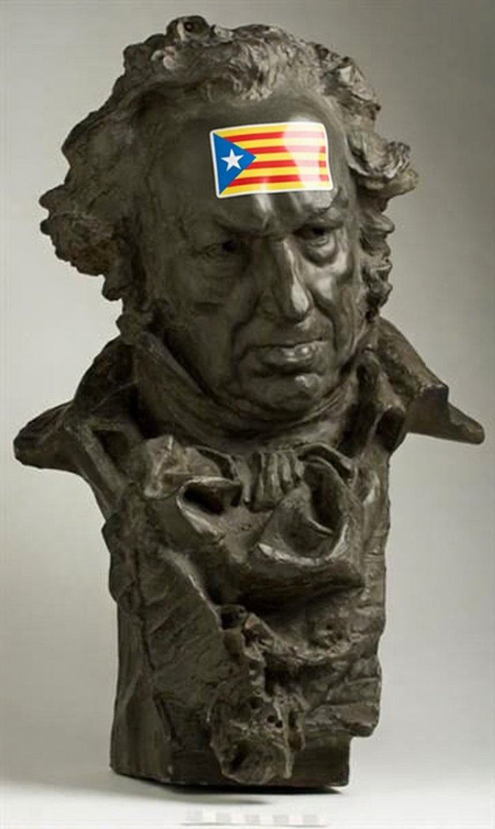 Potser és el moment de omplir X amb el bust de Goya i l'adhesiu de la bandera independentista. Bandera de l'anhel de llibertat de Catalunya. Fem-ho !!!