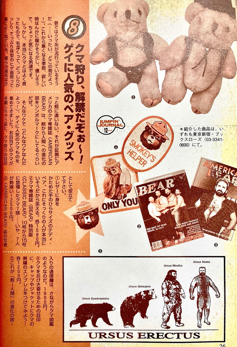 Badi』1996年12月号ではアメリカのベア・コミュニティに連なる雑誌