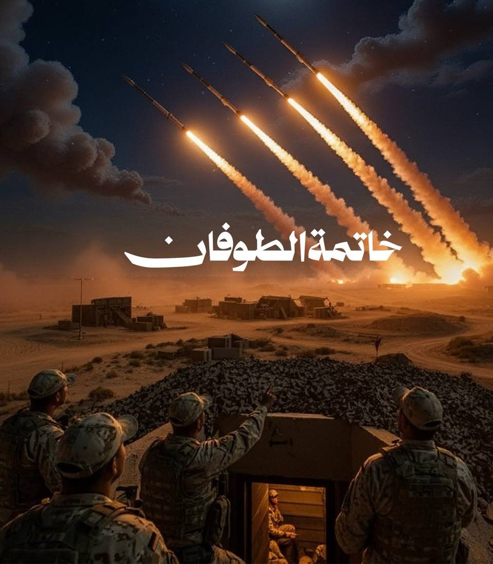 #عاجل الحرس الثوري الايراني يطلق اسم خاتمة الطوفان على عملياته الع8ــــــكرية ضد الكيان الصــــ8ـــيوني
#مع_إيران_حتى_النصر