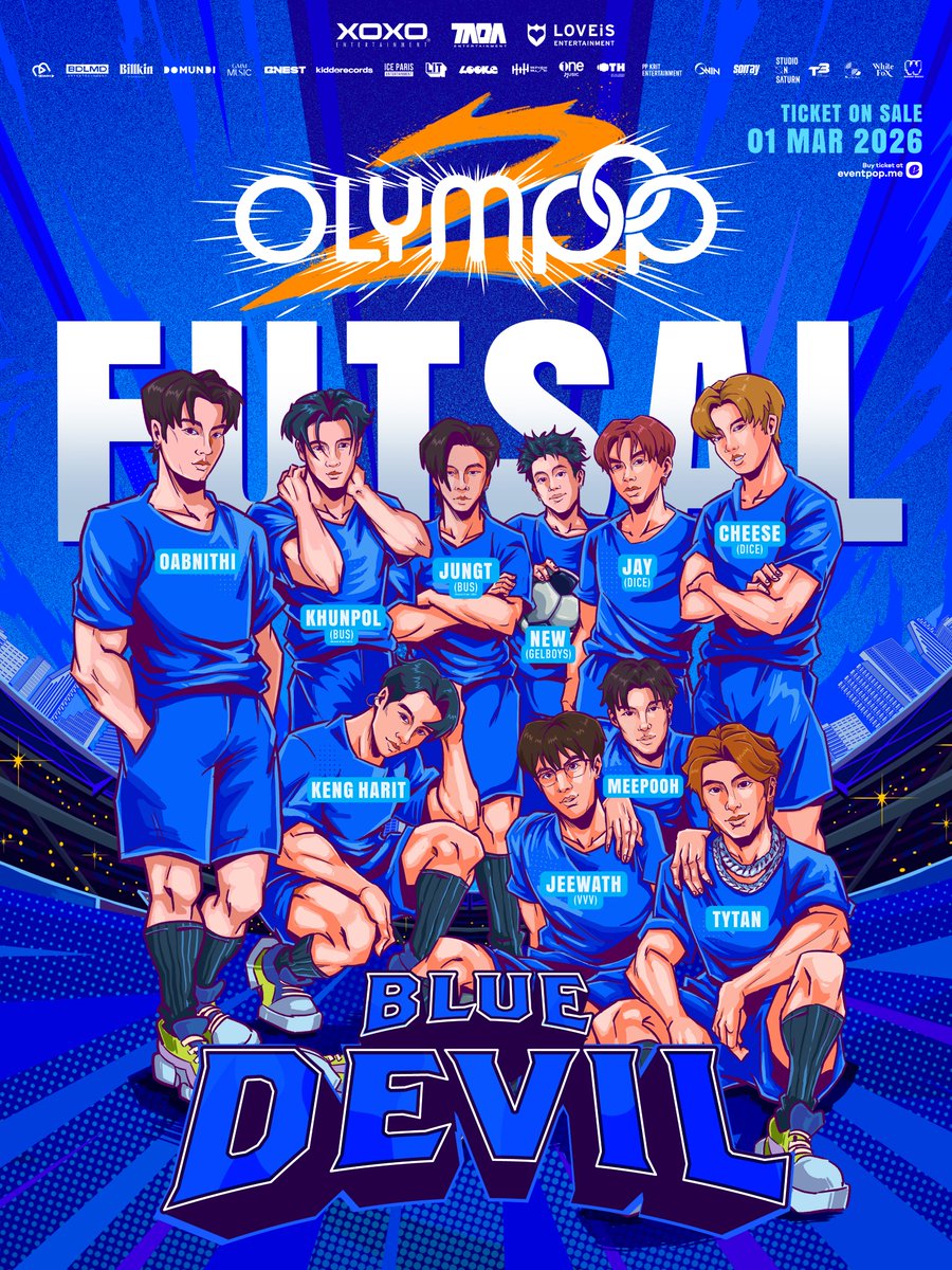 #BLUEDEVIL2026  💙
ALL STARS FUTSAL PLAYERS ⚽

CHEESE DICE #CHEESEchayapol
JAY DICE #JAYkansopon
JEEWATH VVV #Jeewath_VVV
JUNGT BUS because of you i shine #JUNGT
KENG HARIT #KengHarit
KHUNPOL BUS because of you i shine #KHUNPOL
MEEPOOH #Meepoohwinn
NEW GELBOYS #NEWCHAYAPAK